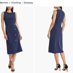 Sleeveless A-Line Midi Dress by DONNA MORGAN